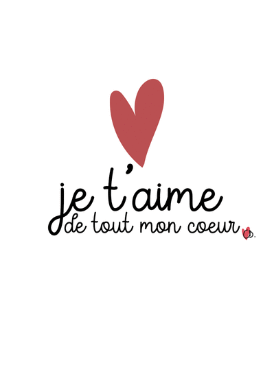 Je T Aime De Tout Mon Coeur En Anglais Carte Je T`aime De Tout Mon Coeur : Envoyer une vraie Carte Avec Coeurs